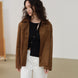 Brown Suede Blazer Jacket