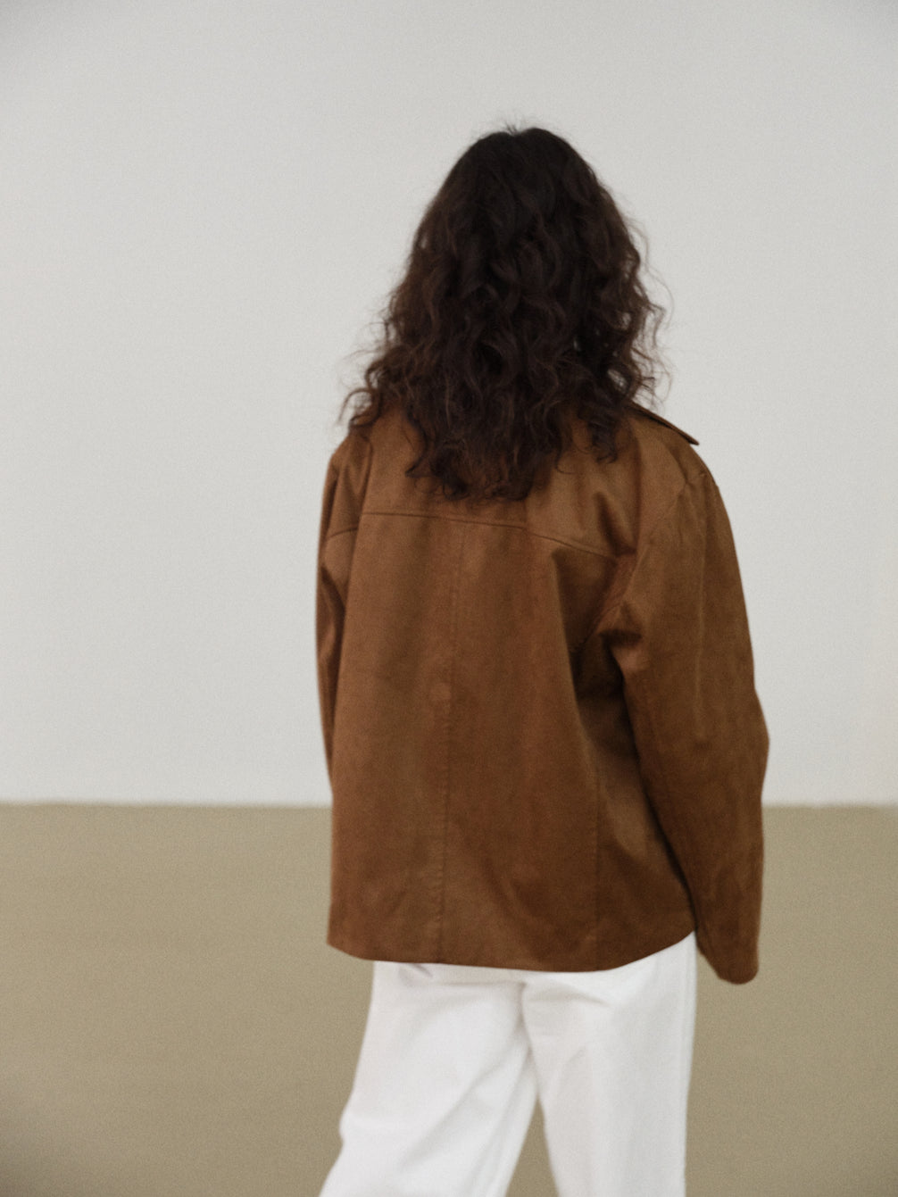 Brown Suede Blazer Jacket