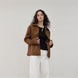 Brown Suede Blazer Jacket