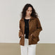 Brown Suede Blazer Jacket