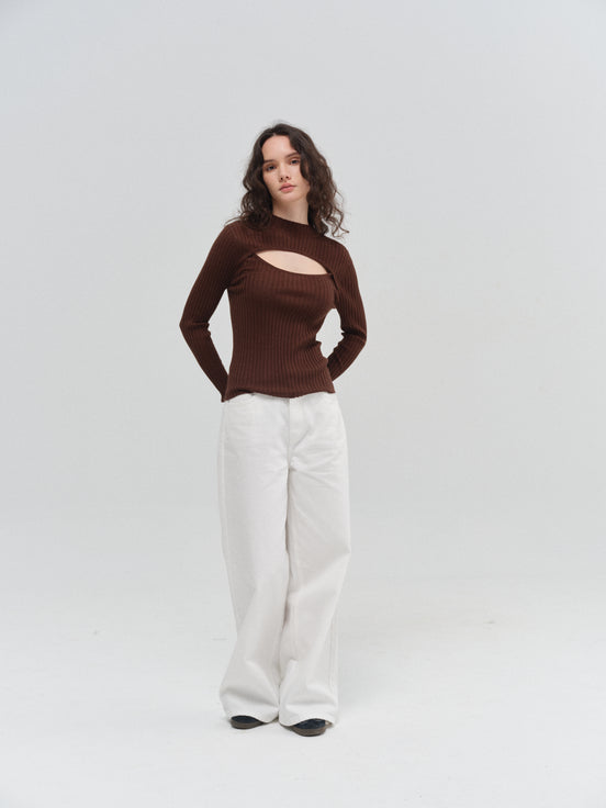 Classic Deconstructed Knit Sweater
