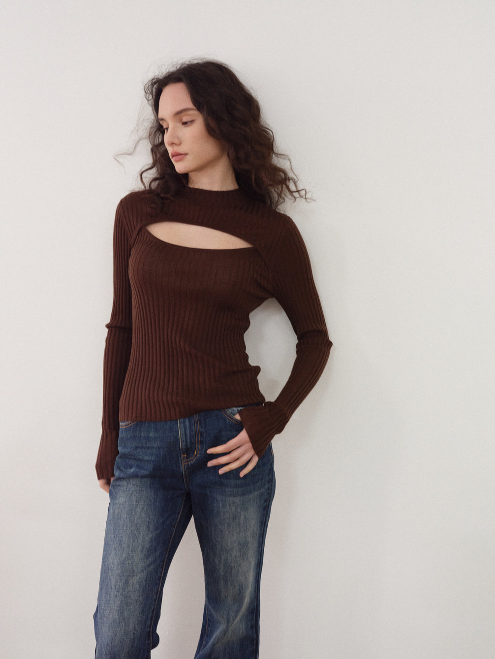 Classic Deconstructed Knit Sweater