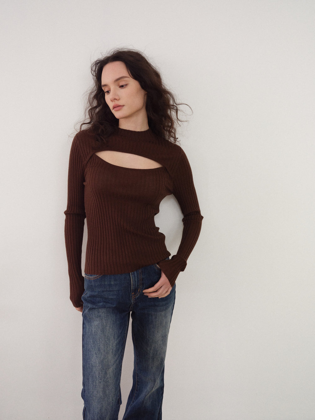 Classic Deconstructed Knit Sweater