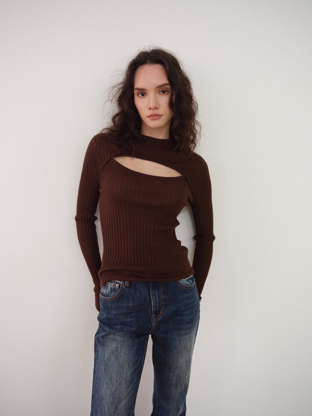 Classic Deconstructed Knit Sweater
