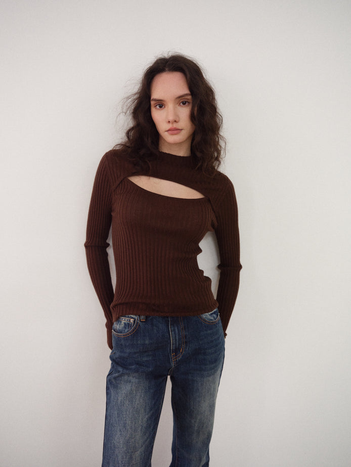 Classic Deconstructed Knit Sweater
