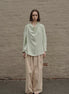 Draped Collar Oversized Shirt