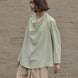 Draped Collar Oversized Shirt
