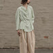 Draped Collar Oversized Shirt