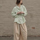Draped Collar Oversized Shirt