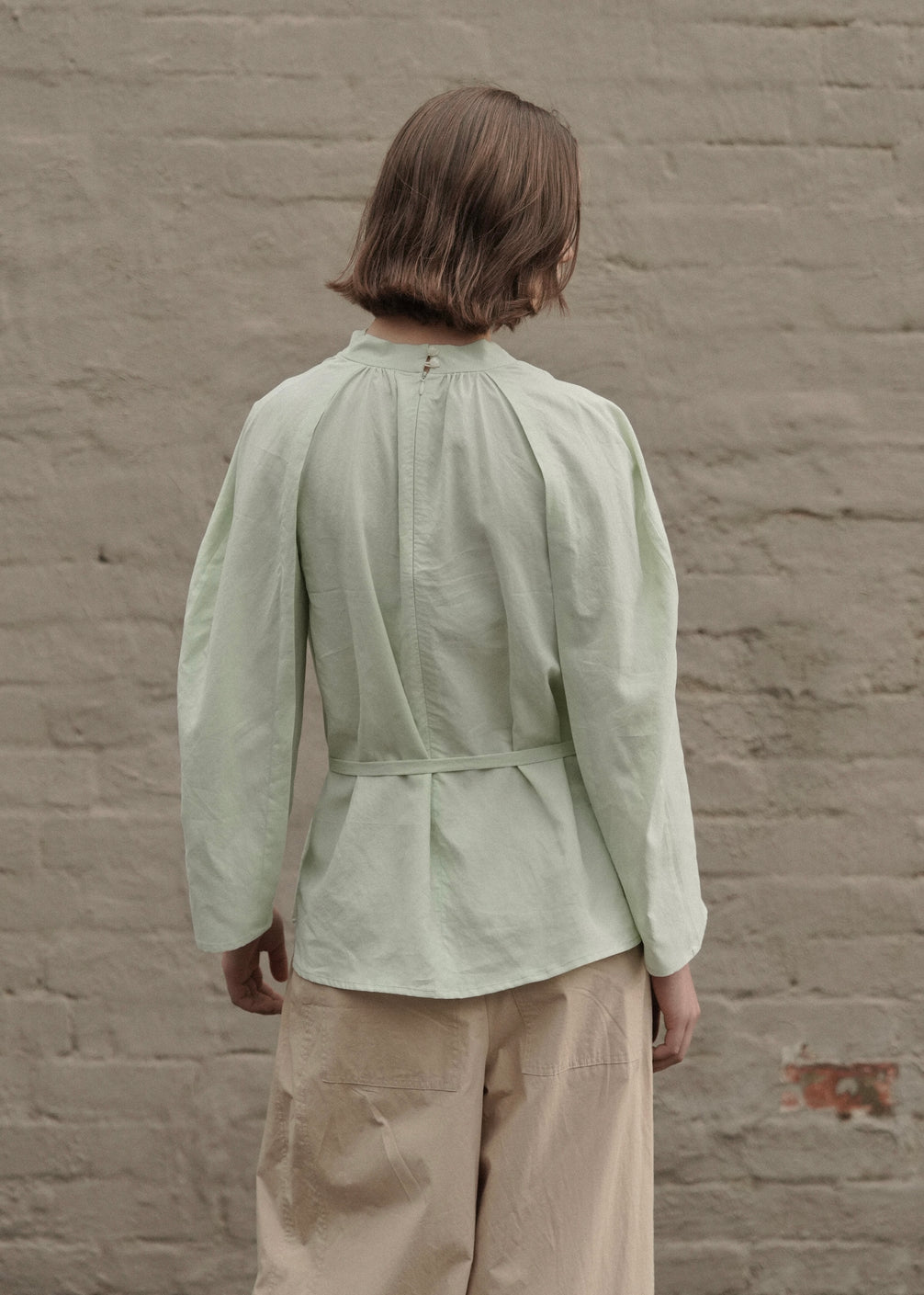 Draped Collar Oversized Shirt