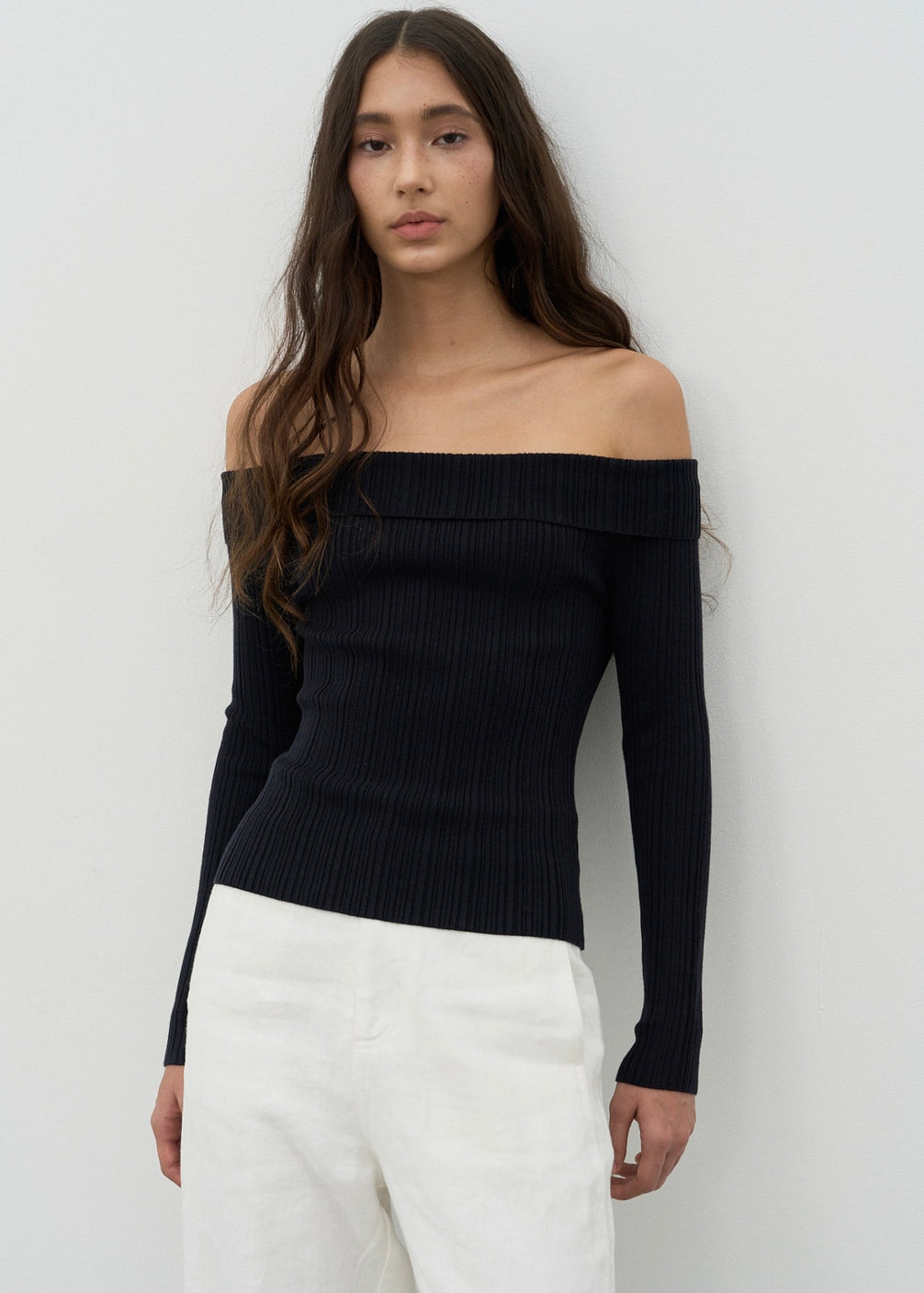 Off-Shoulder Knit Top