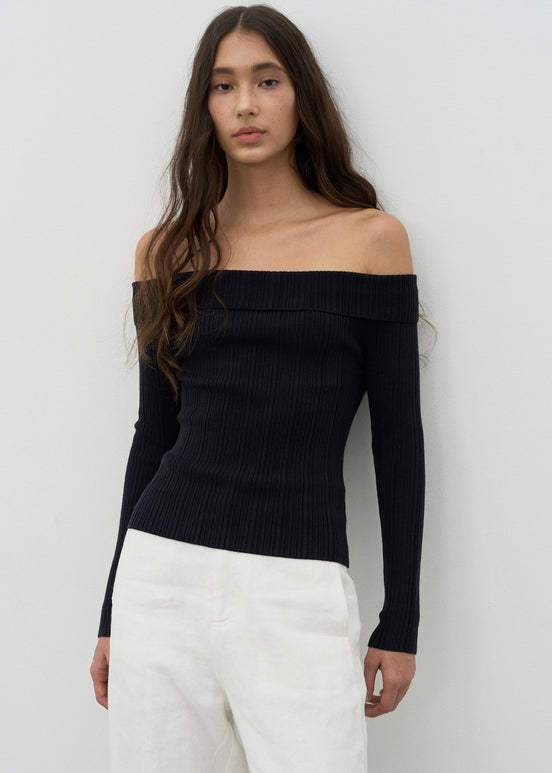 Off-Shoulder Knit Top