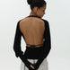 Open-Back Puff Sleeve Knit Top