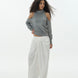 Draped Off-Shoulder Sweater