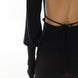 Open-Back Puff Sleeve Knit Top