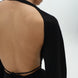 Open-Back Puff Sleeve Knit Top