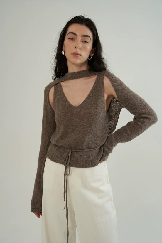 Two Piece Cashmere-Wool Knit Vest