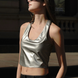 Metallic Halterneck Vest