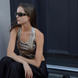 Metallic Halterneck Vest