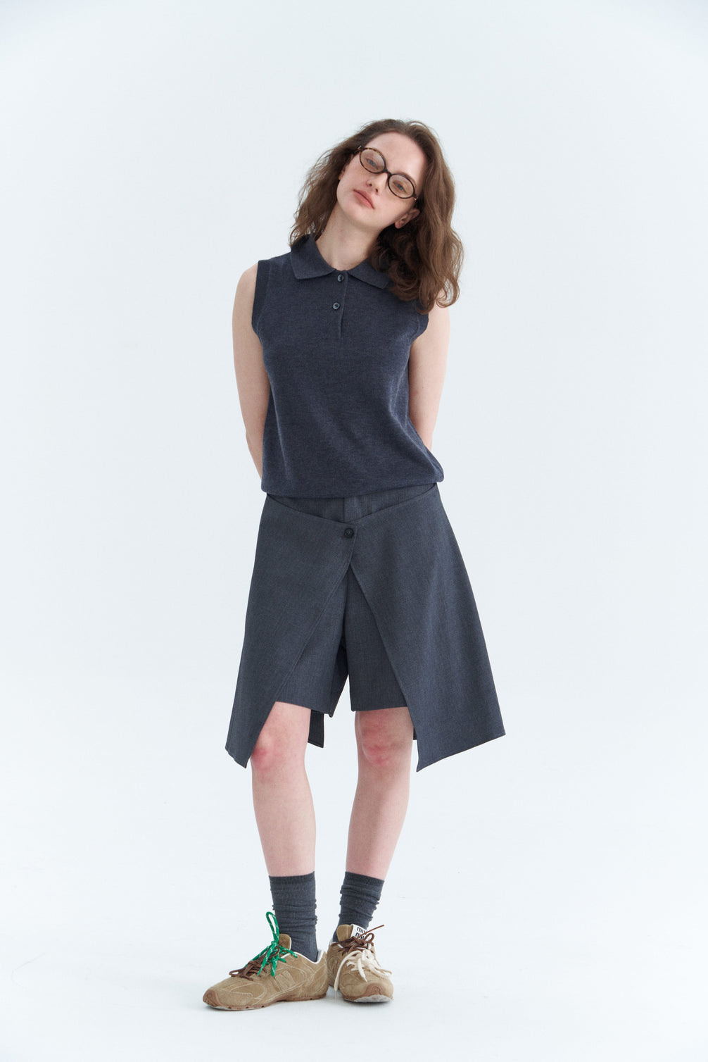 Slit Two-Piece Skorts
