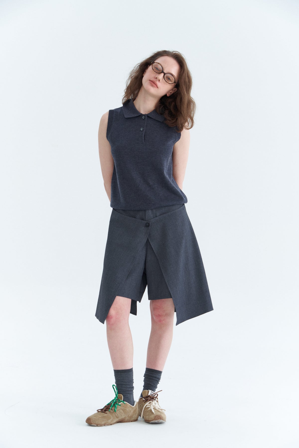 Slit Two-Piece Skorts