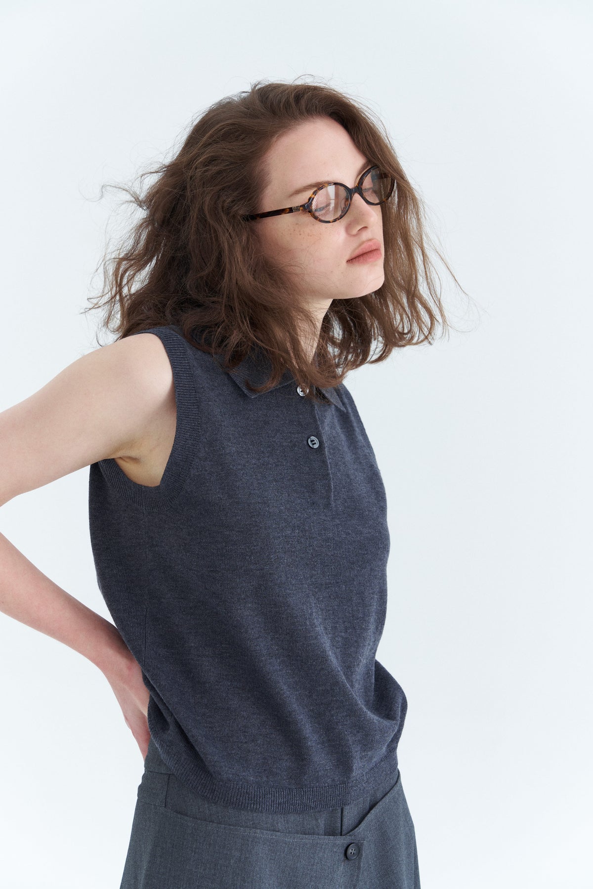 Wool Polo Vest