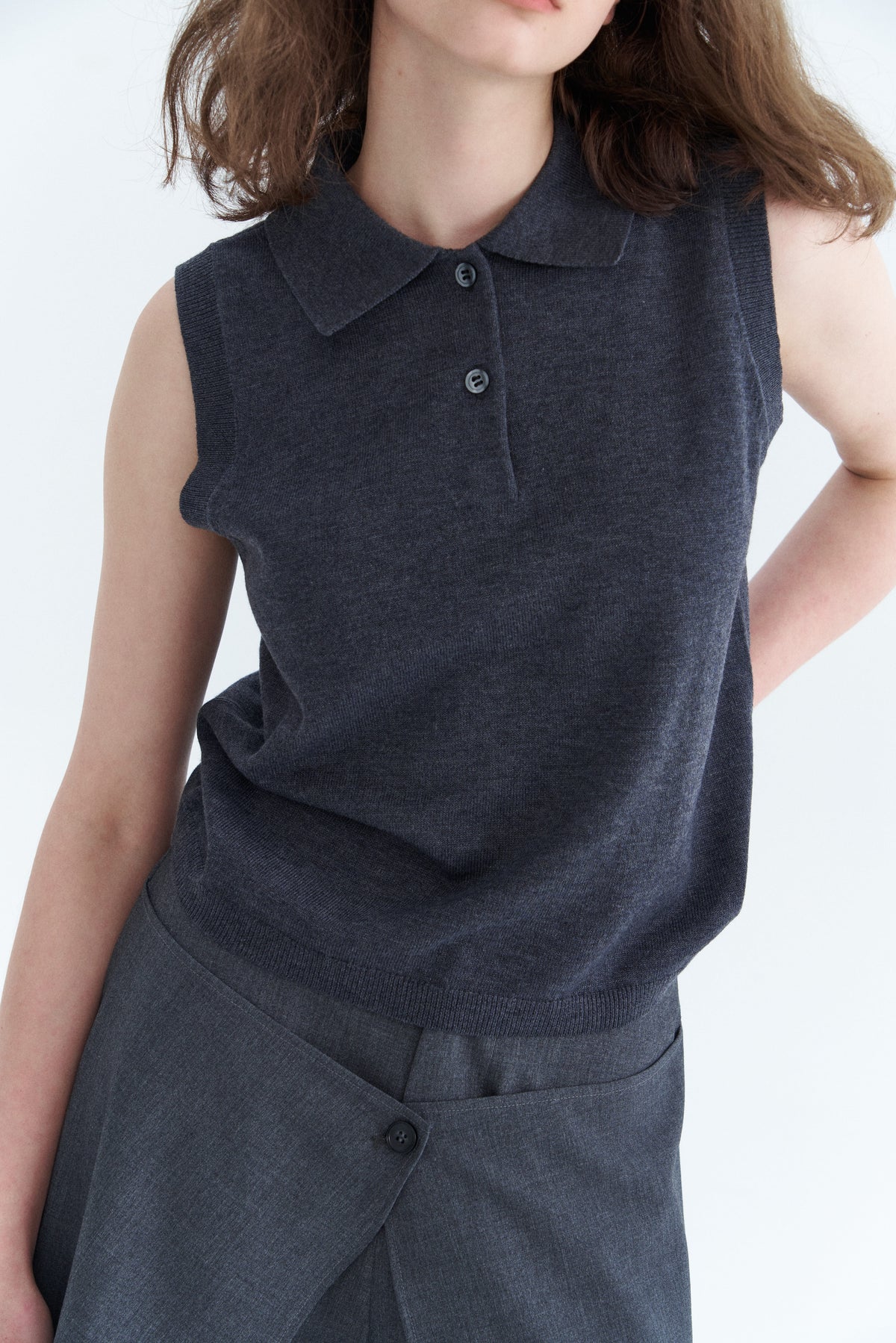Wool Polo Vest