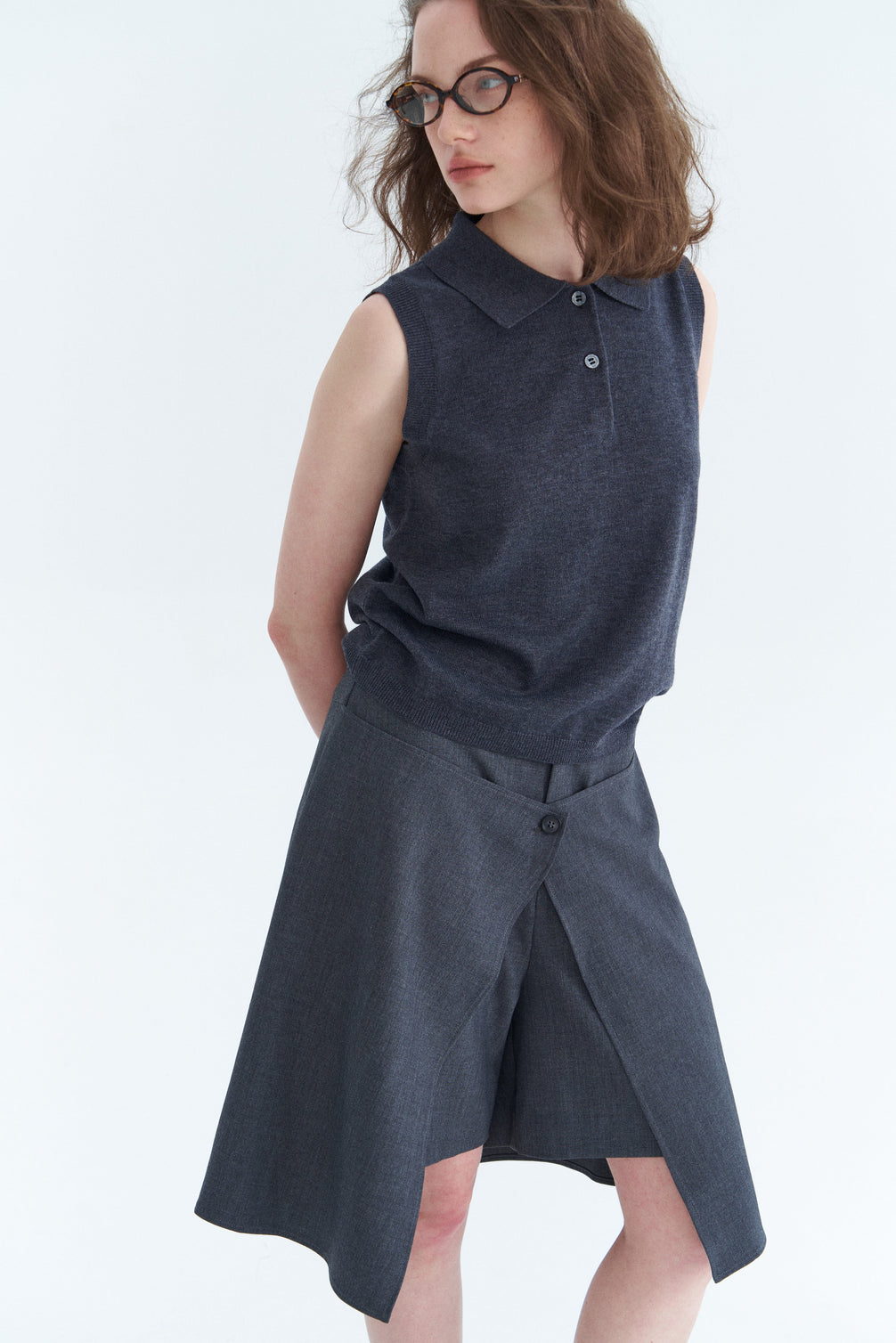Slit Two-Piece Skorts
