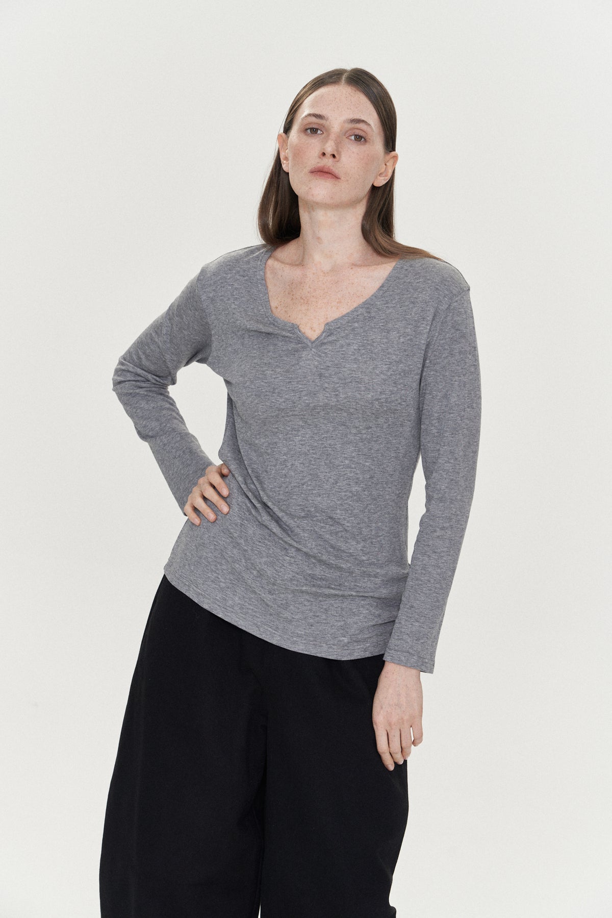 V-neck Wool Top