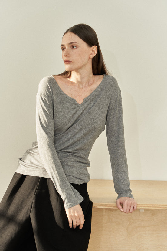 V-neck Wool Top