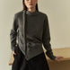 Attached-Scarf Sweater