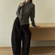 Attached-Scarf Sweater