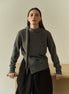 Attached-Scarf Sweater
